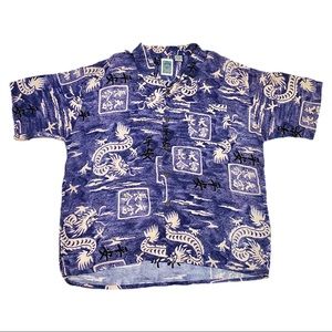 *SOLD* OCEAN CURRENT | Vintage Dragon Button-Up (XL)